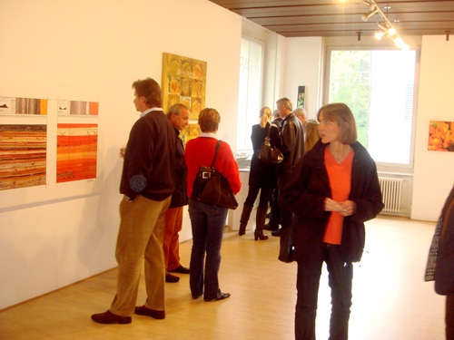 Impression der Vernissage in der Galerie Claudine Hohl. 2007