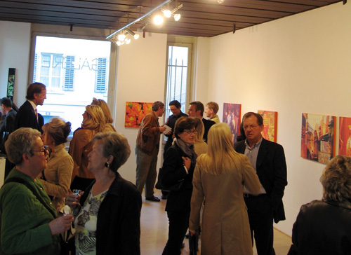 Impression der Vernissage in der Galerie Claudine Hohl. 2007